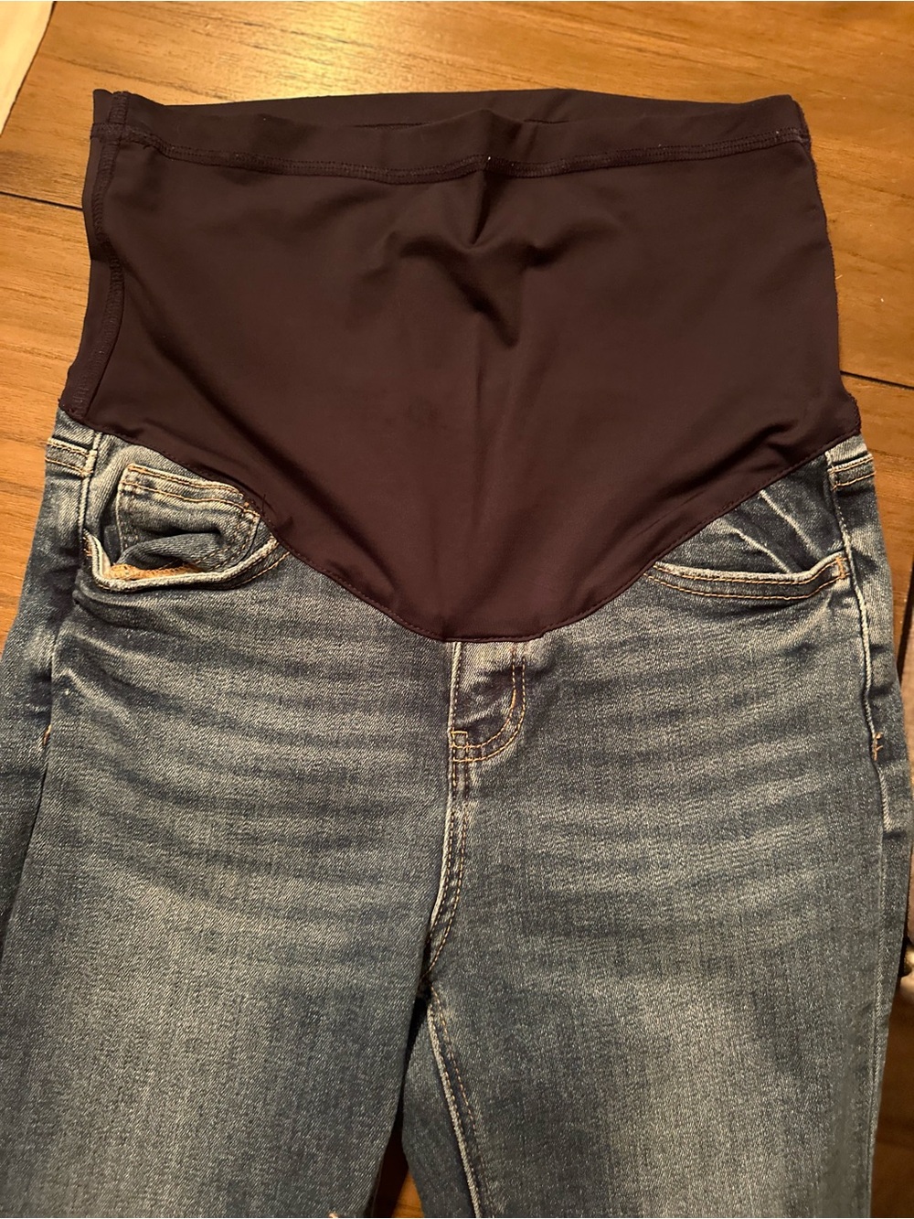 Pinkblush Women's Maternity Jeans with Navy Support Panel